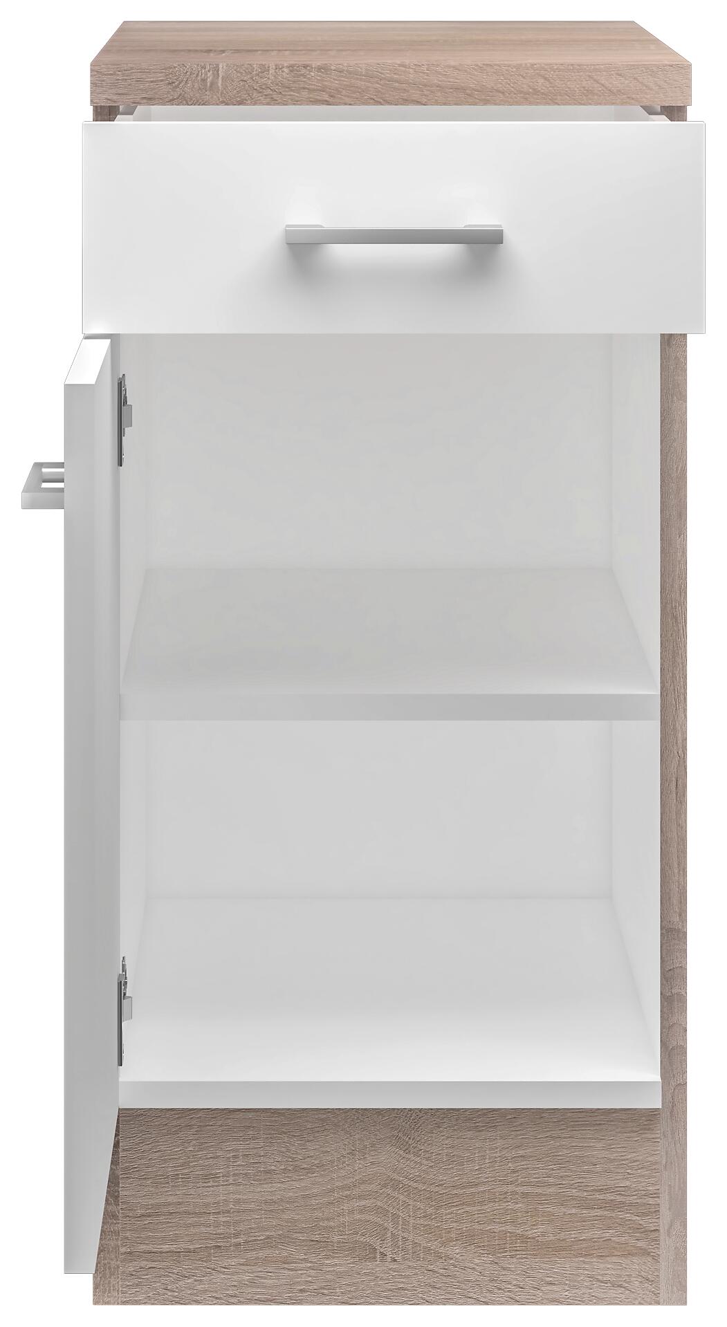 Unterschrank Samoa weiß Eiche Nachbildung B/H/T: ca. 40x85x60 cm