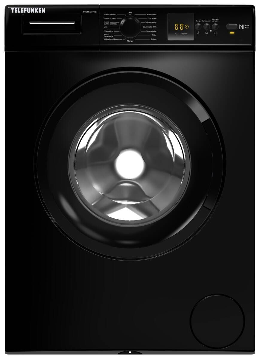 TELEFUNKEN Waschmaschine TF-WM-4201T0B schwarz B/H/T: ca. 60x85x50 cm ca. 5 kg