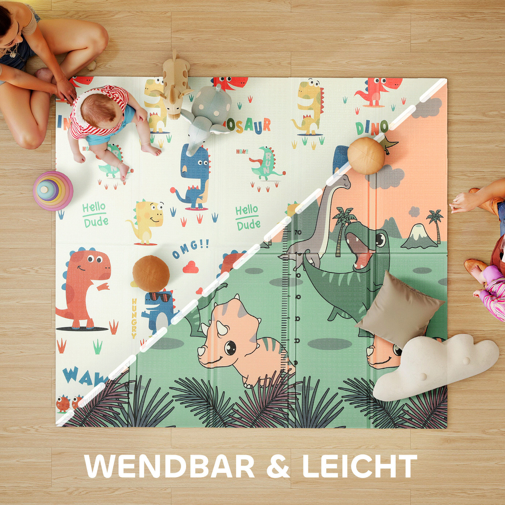 AIYAPLAY Spielmatte B/H/L: ca. 176x1,5x196 cm