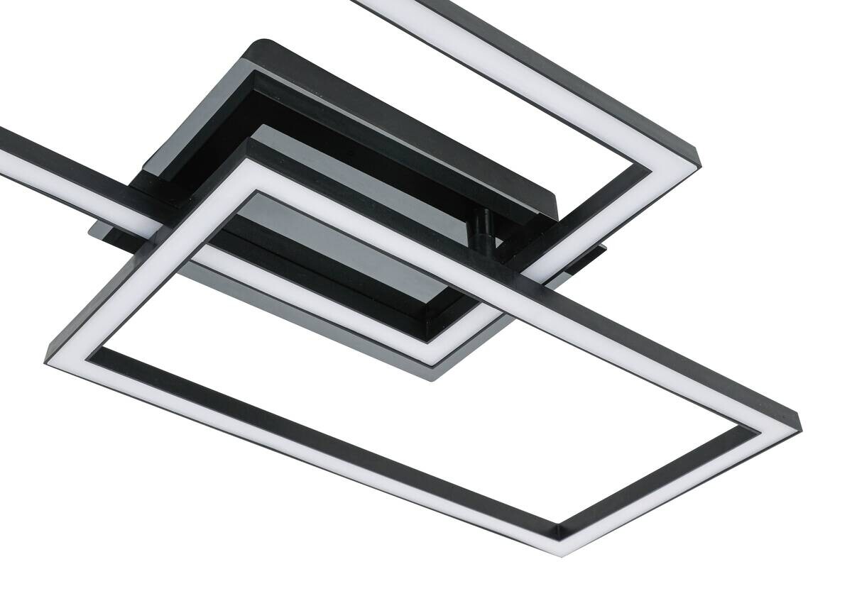 Nolo LED-Deckenleuchte Lenna schwarz Kunststoff B/H/L: ca. 50x6,5x29 cm