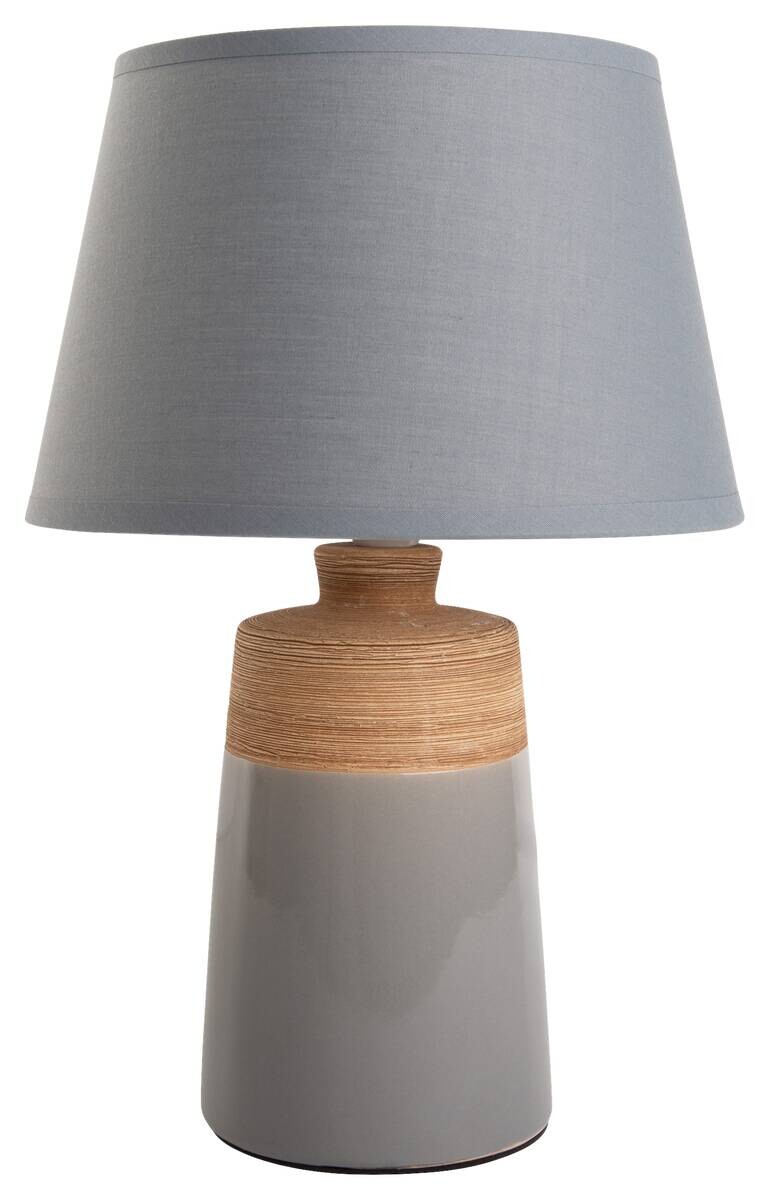 Näve Leuchten Tischleuchte 3122316 grau Keramik B/H/T: ca. 20x31x20 cm E14 1 Brennstellen