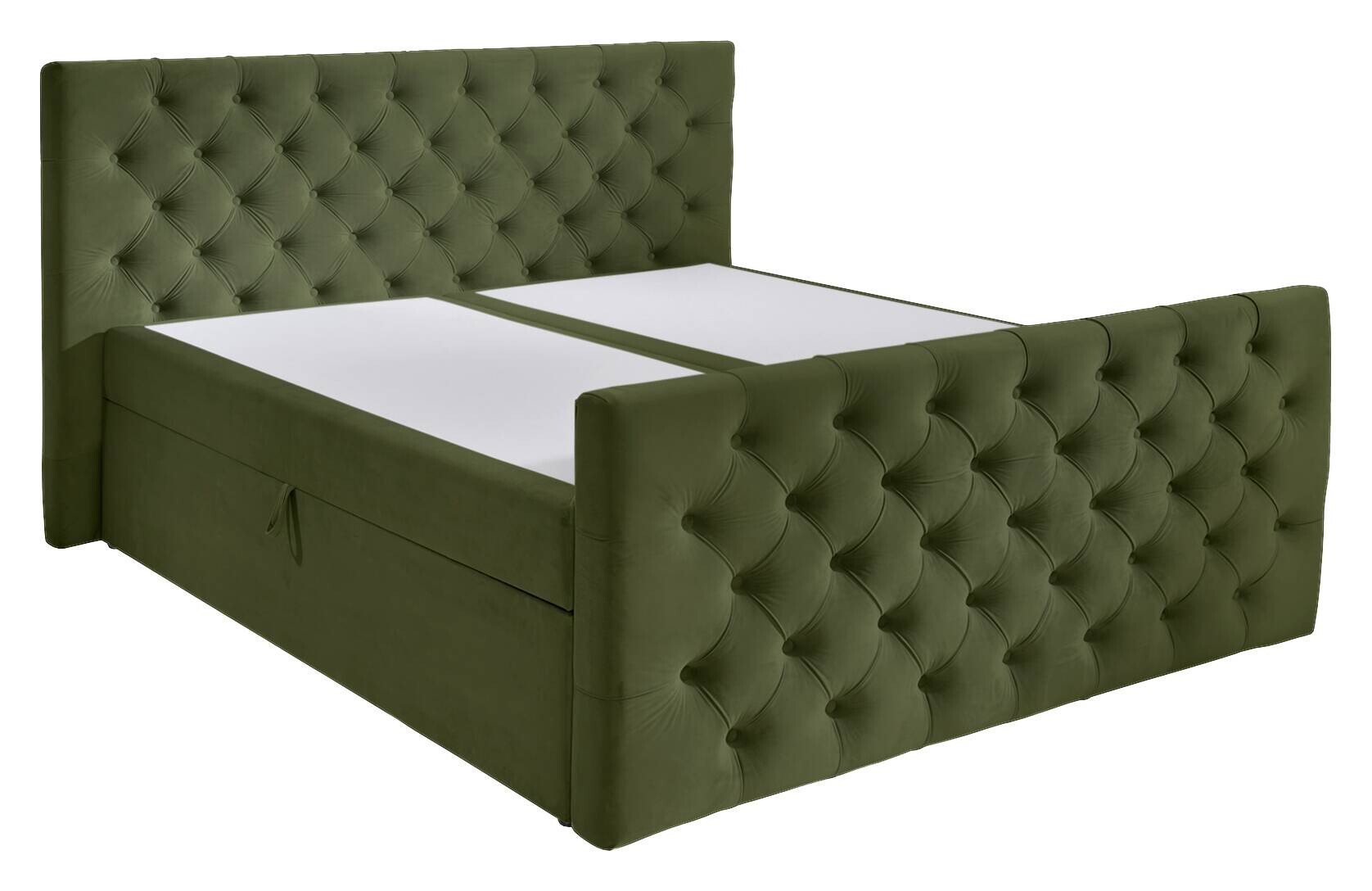 Boxbett Glow olive B/H/T: ca. 160x110x224 cm