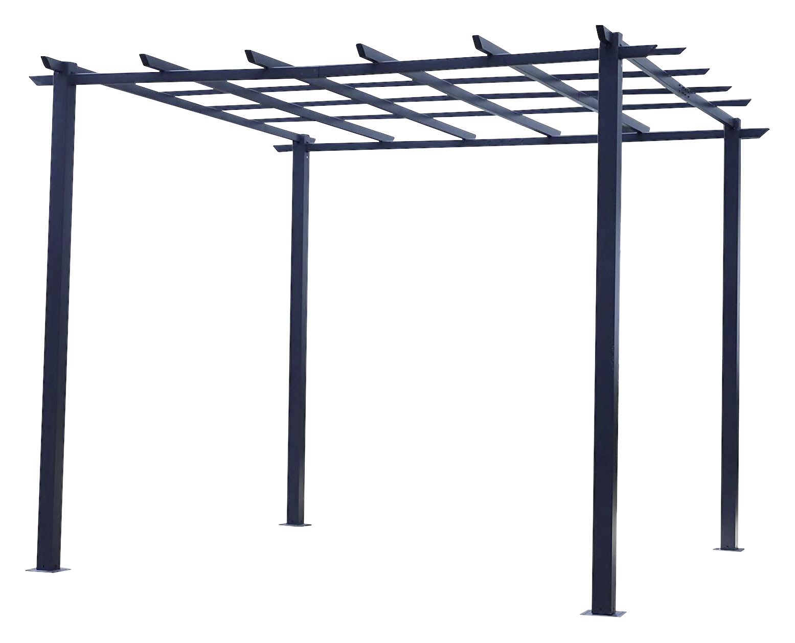 Outsunny Rosenpavillon schwarz Metall B/H/L: ca. 295x230x297 cm