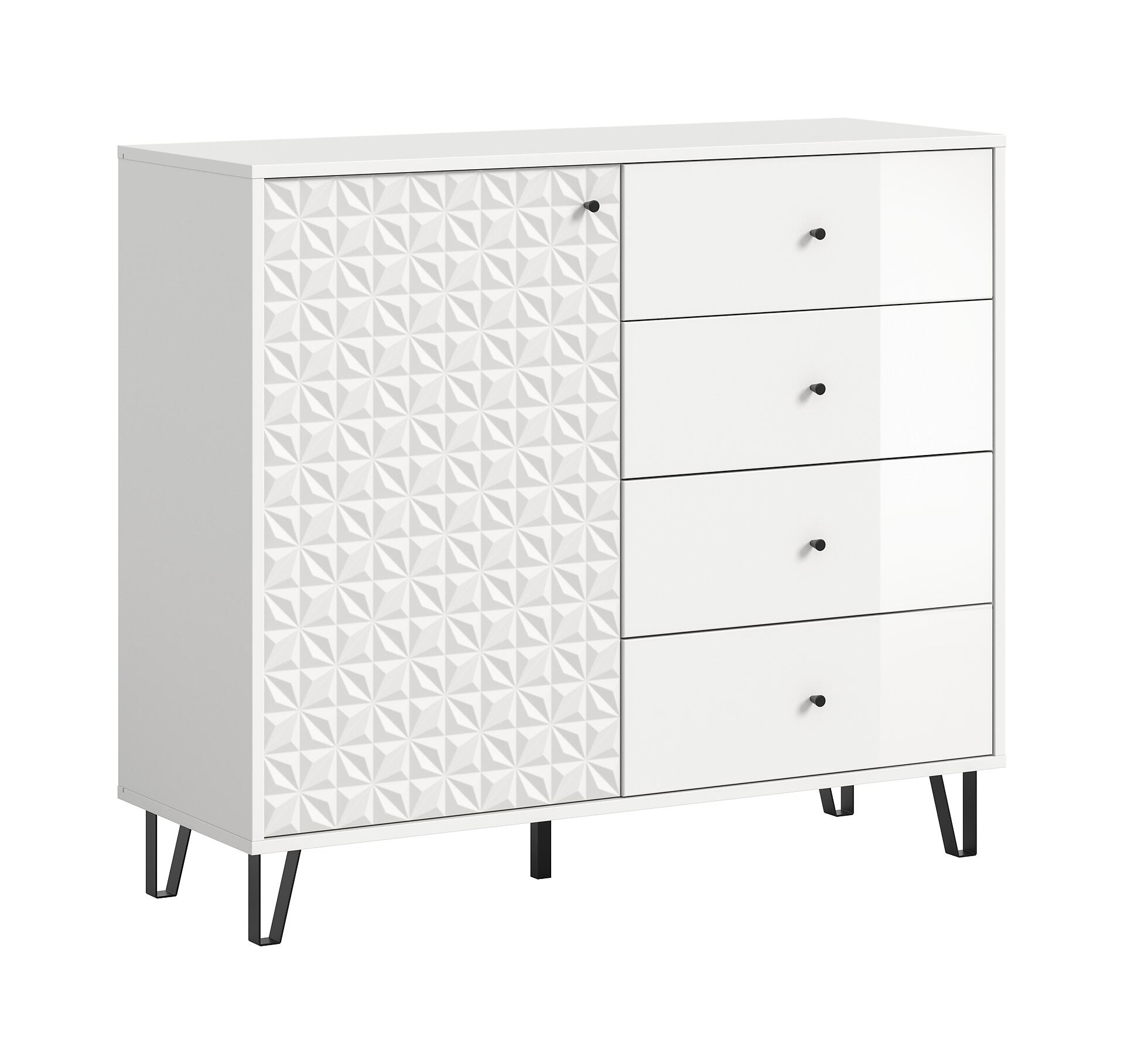 Highboard PRISMA weiß weiß Hochglanz B/H/T: ca. 110x96x40 cm Highboard PRISMA weiß weiß Hochglanz B/H/T: ca. 110x96x40 cm