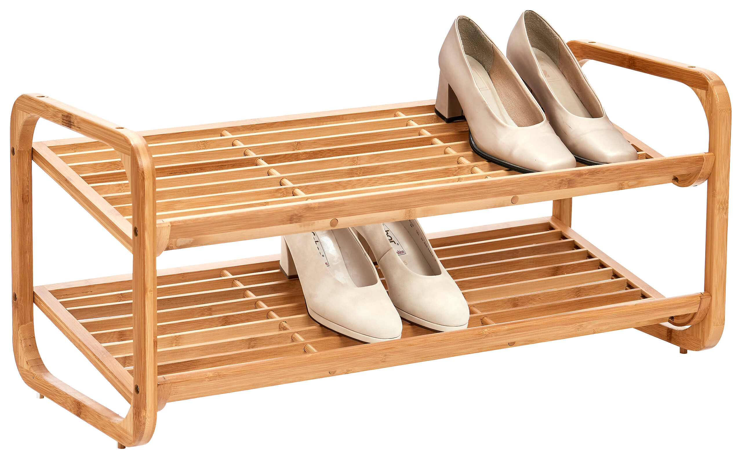 Zeller Schuhregal natur Bambus B/H/T: ca. 74x33x33 cm Zeller Schuhregal natur Bambus B/H/T: ca. 74x33x33 cm