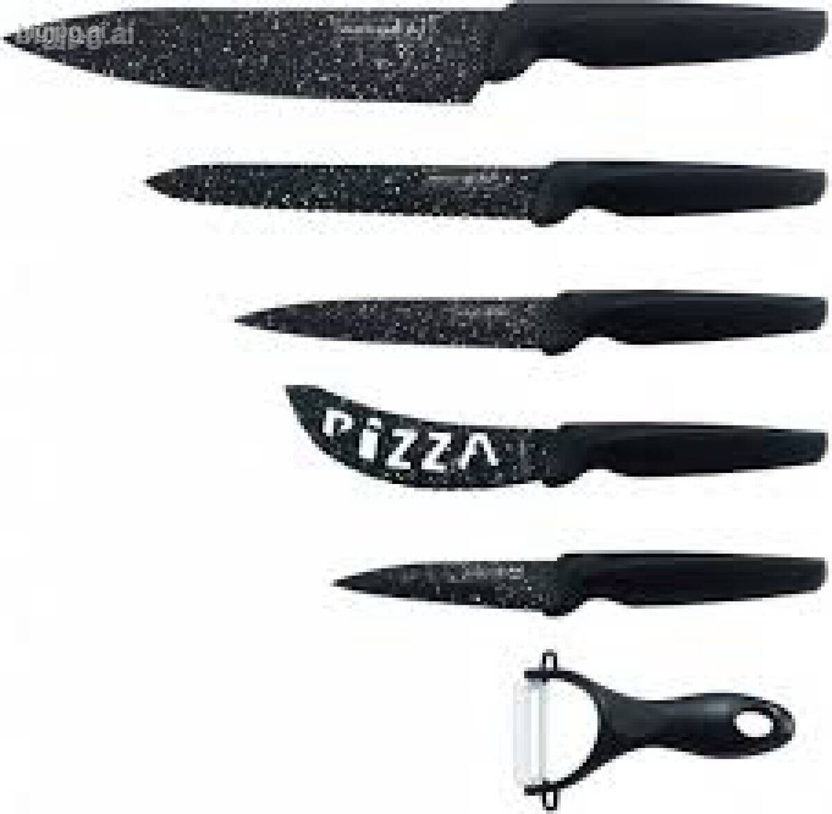 Royalty Line Küchenmesserset schwarz Kunststoff 5 tlg.