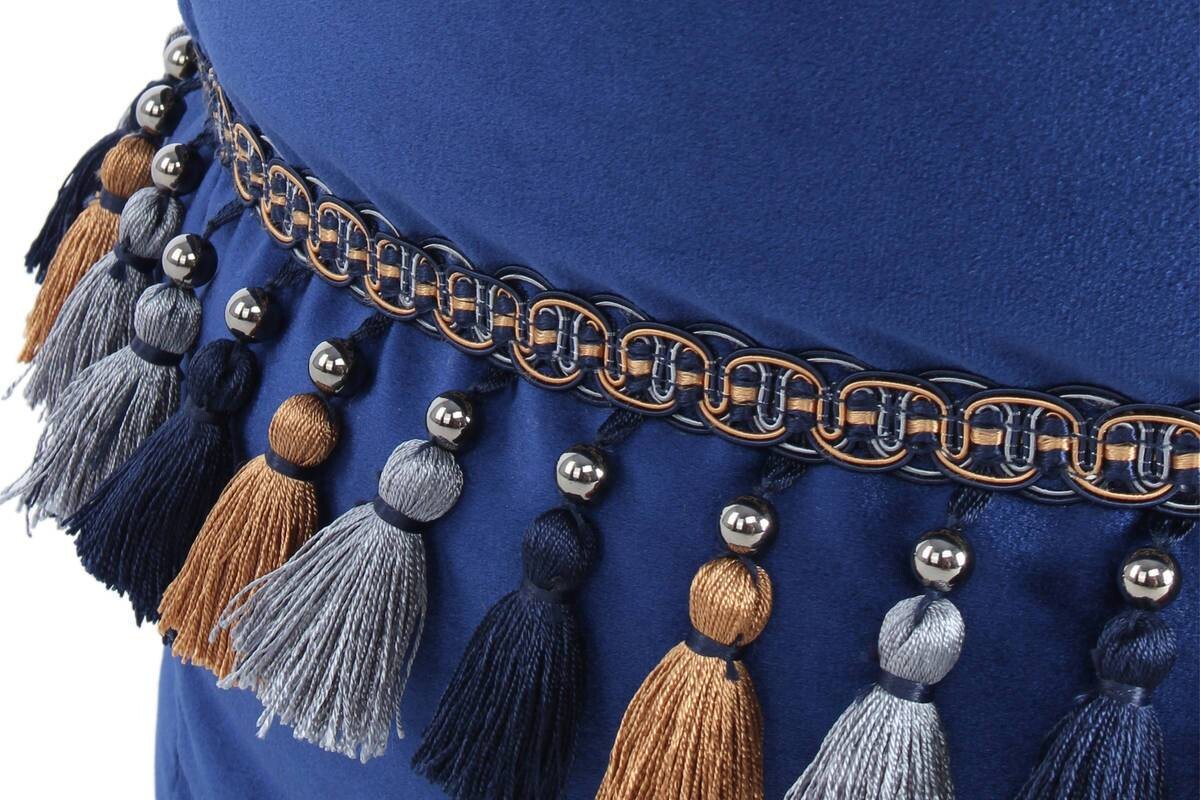 360 Living Hocker Taj Mahal 200 blau H/D: ca. 38x45 cm