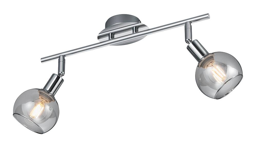 Spot Chrom Metall B/H/T: ca. 40x21x9 cm E14 2 Brennstellen