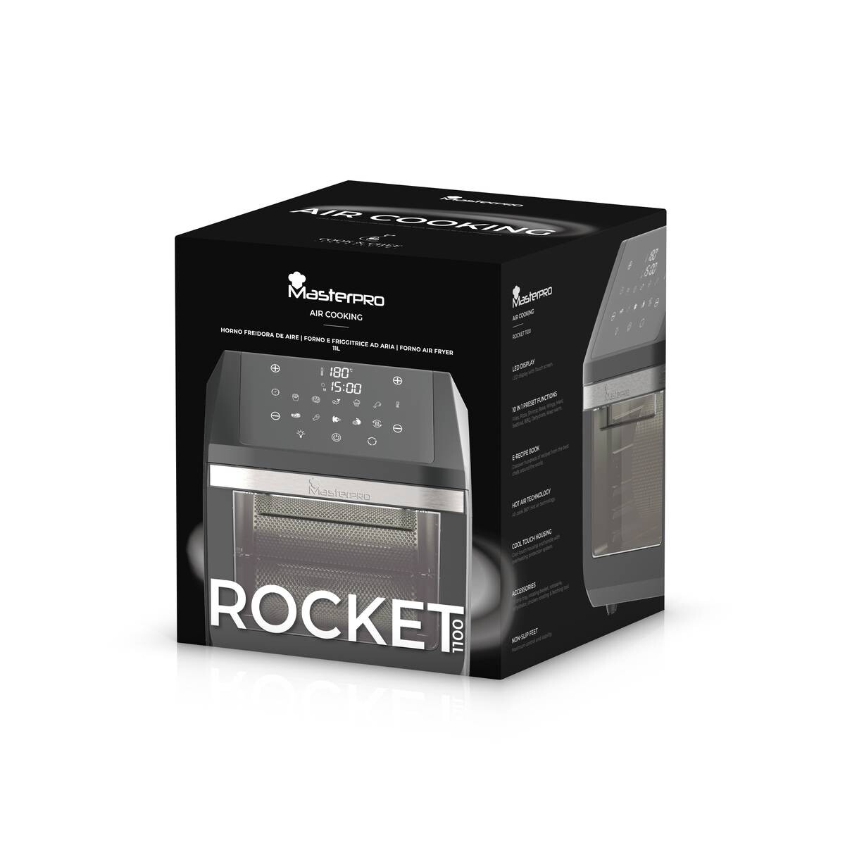 MASTERPRO Heißluftfritteuse BGMP-9310 Rocket schwarz Kunststoff B/H/T: ca. 37,5x43x37,5 cm ca. 11 l