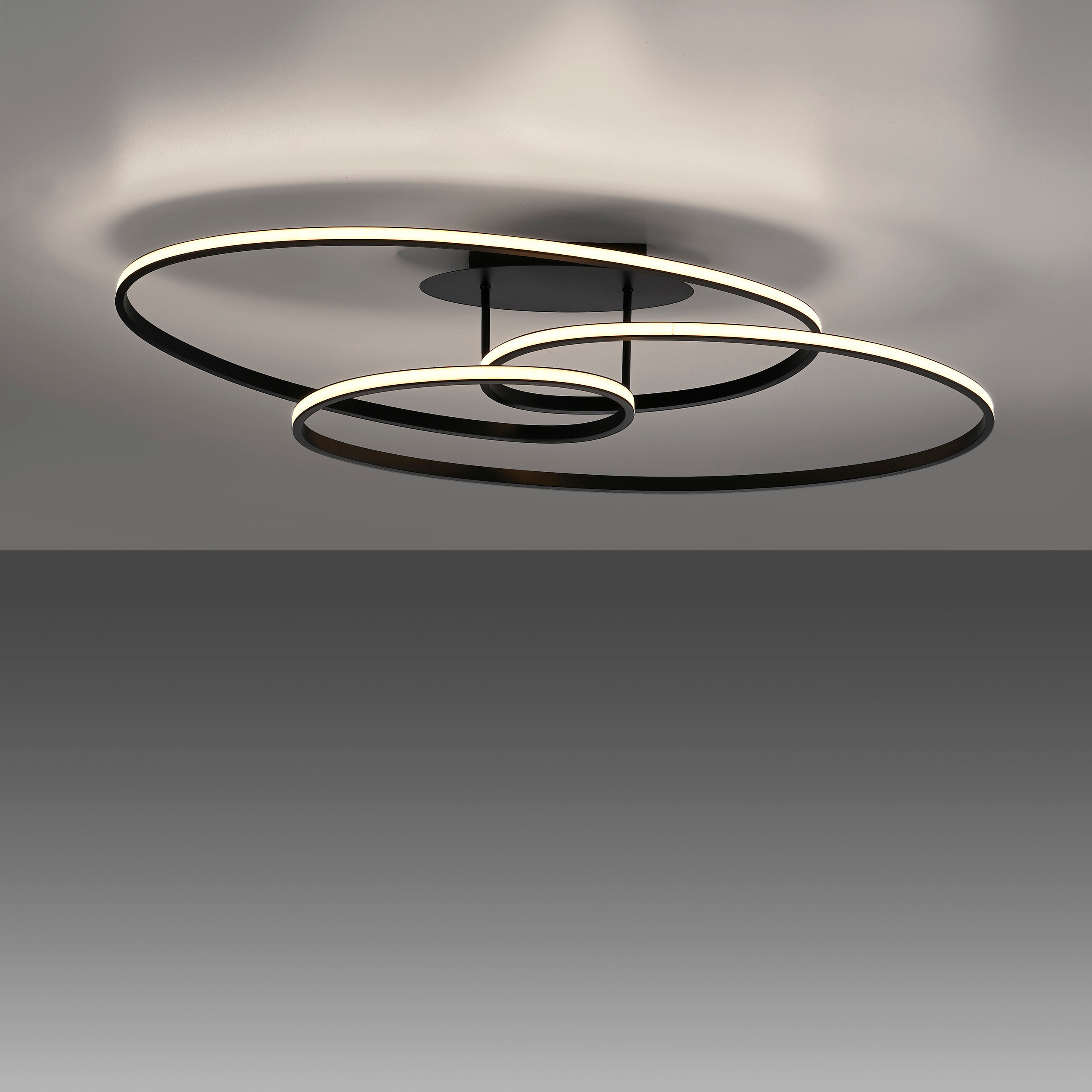 Just Light LED-Deckenleuchte Lumaca schwarz B/H/L: ca. 30,5x22,5x81 cm