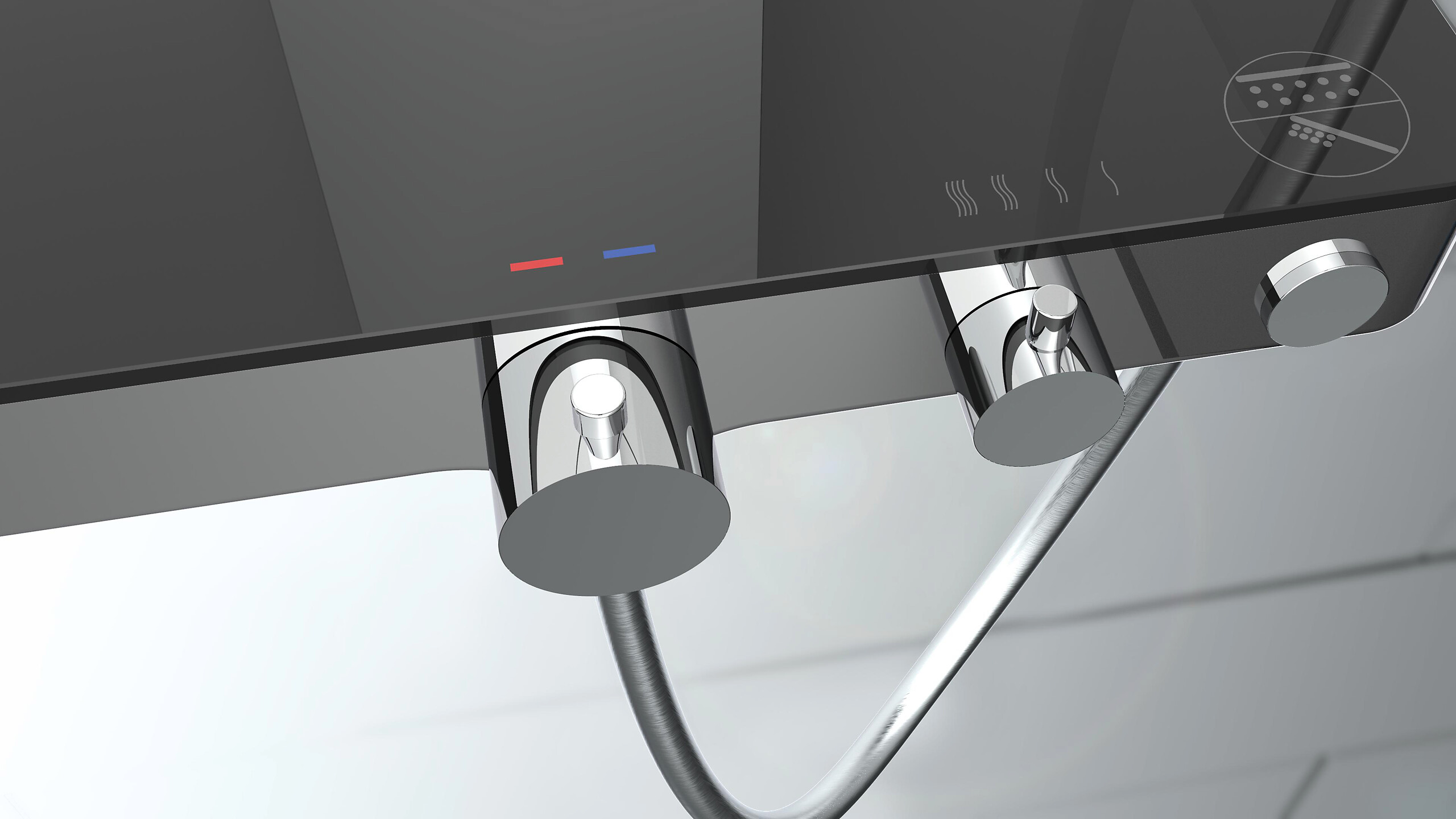 Schütte Überkopf-Brauseset mit Thermostatarmatur OCEAN Chrom B/H/T: ca. 43,8x84,8x10,8 cm