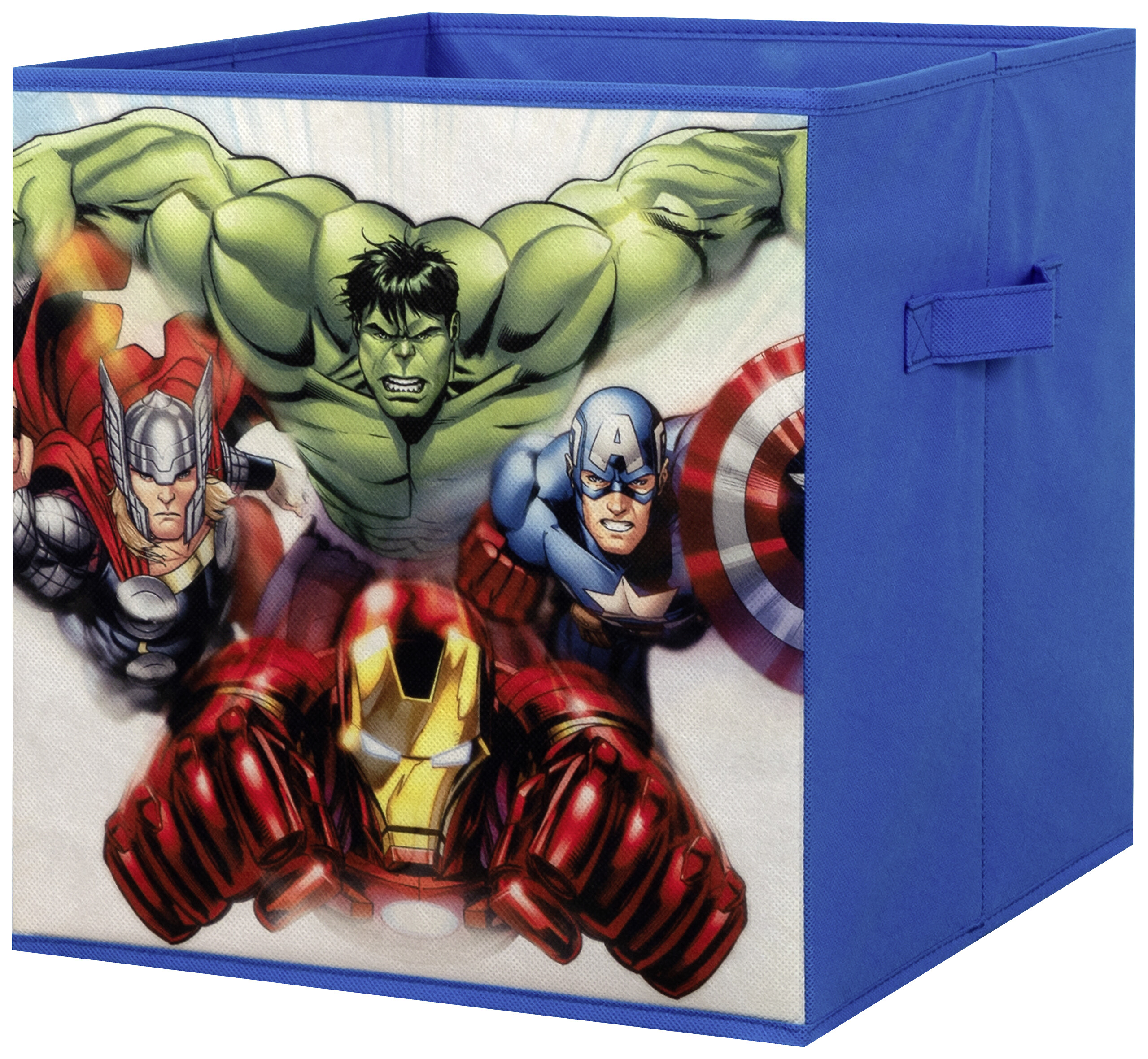 Stoffbox Avengers blau B/H/T: ca. 32x32x32 cm