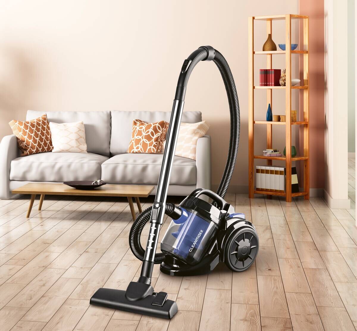 CLEANmaxx Bodenstaubsauger 15403 schwarz blau Kunststoff B/H/L: ca. 34x29x22 cm