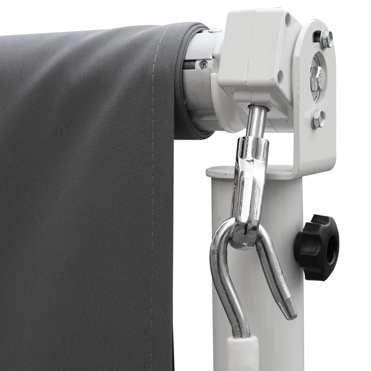 Outsunny Standmarkise mit Faltarm grau Metall B/H/L: ca. 298x255x395 cm