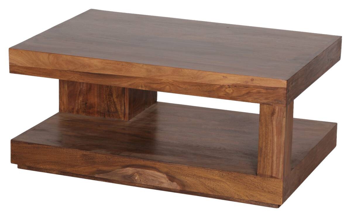 Wohnling Couchtisch natur Echtholz B/H/T: ca. 90x40x60 cm