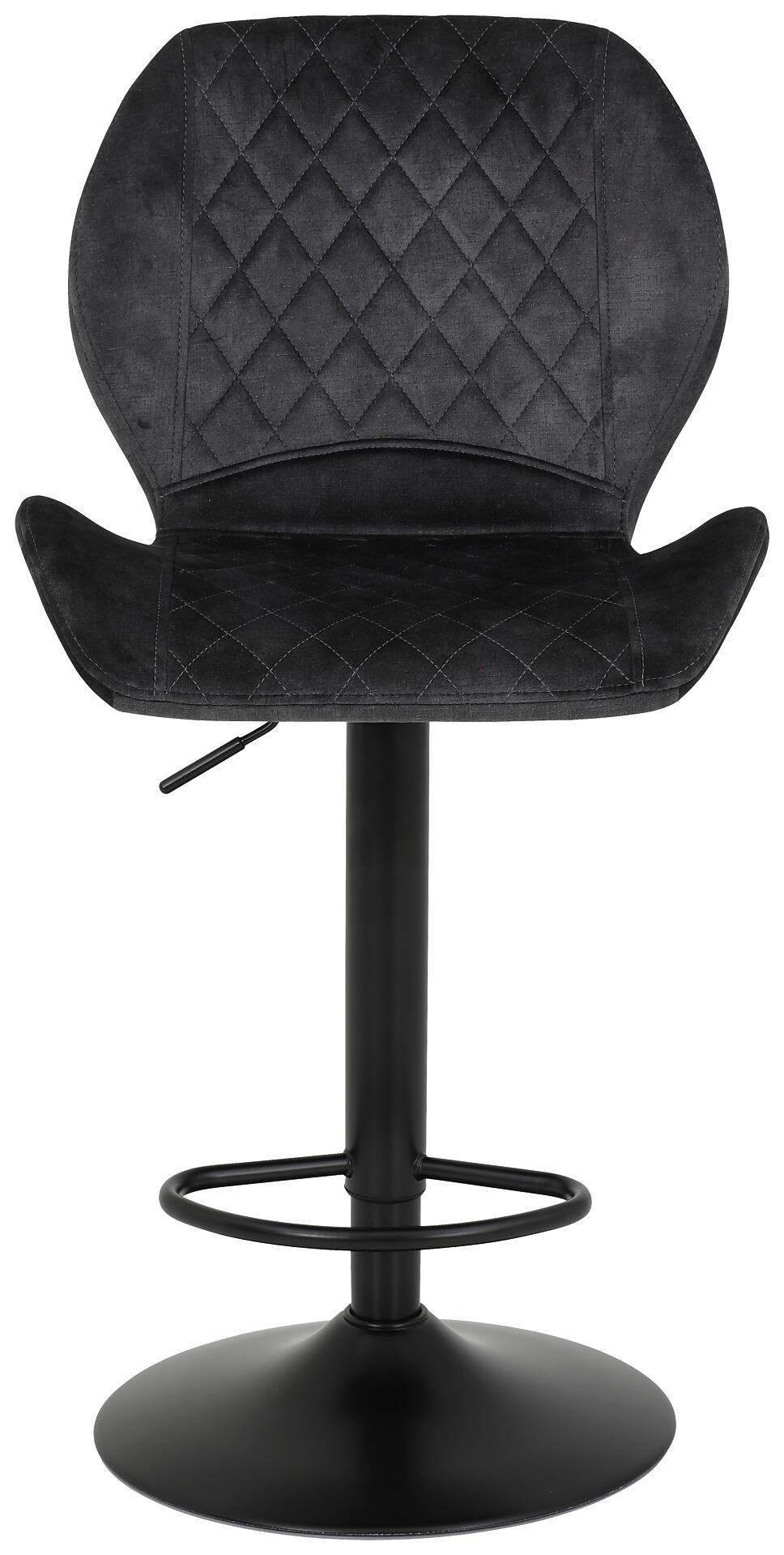 Barhocker Laila 2er Set anthrazit Vintage Microfaser B/H/T: ca. 42x117x51 cm