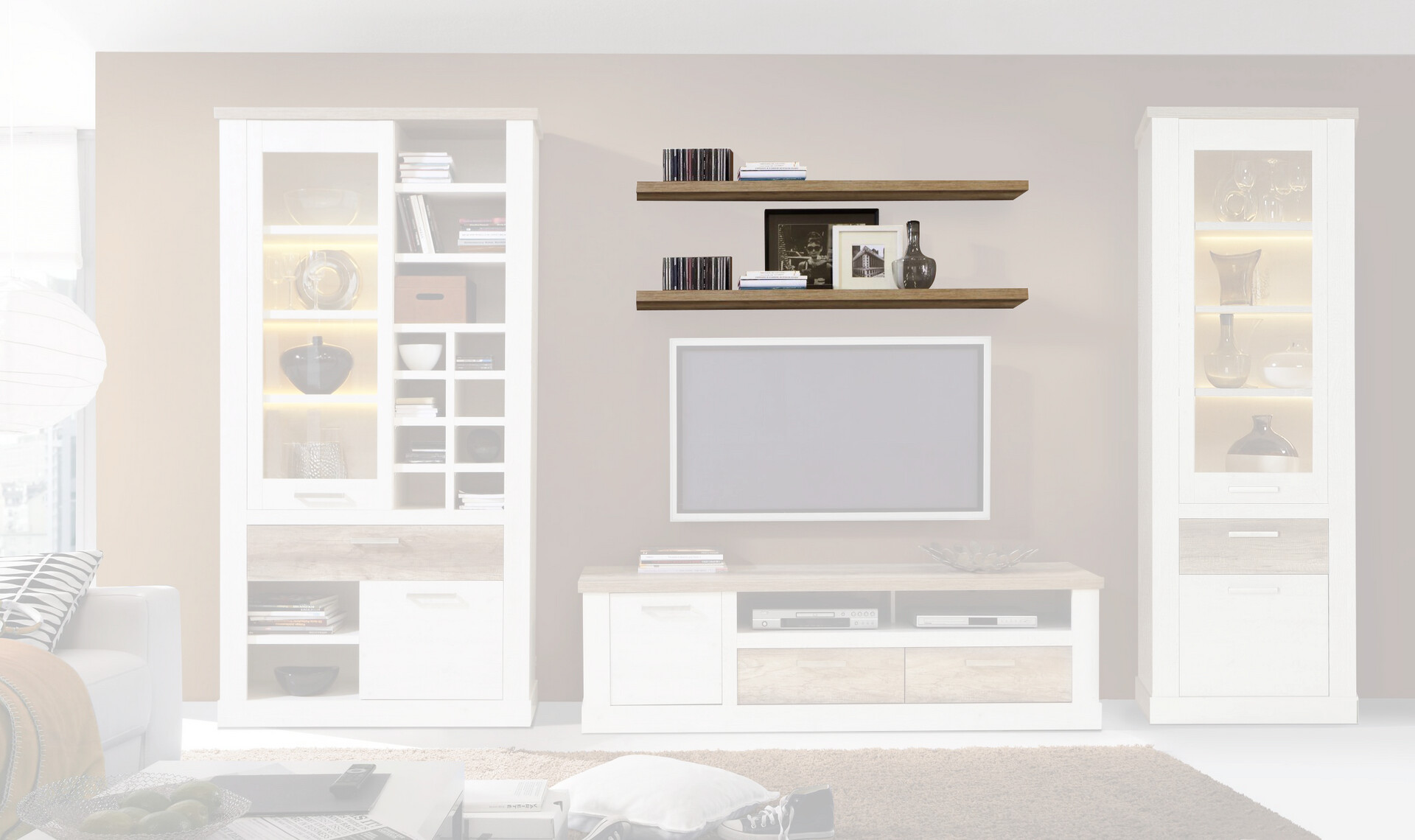 Wandboard  Eiche Antik Nachbildung B: ca. 140 cm