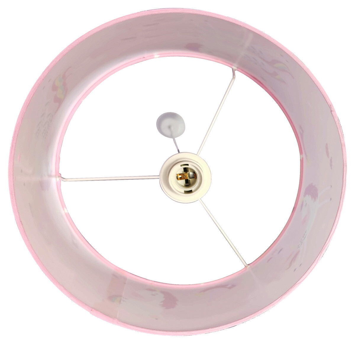 POCOline Pendelleuchte Einhorn weiß rosa Kunststoff Stoff H/D: ca. 120x30 cm E27 1 Brennstellen