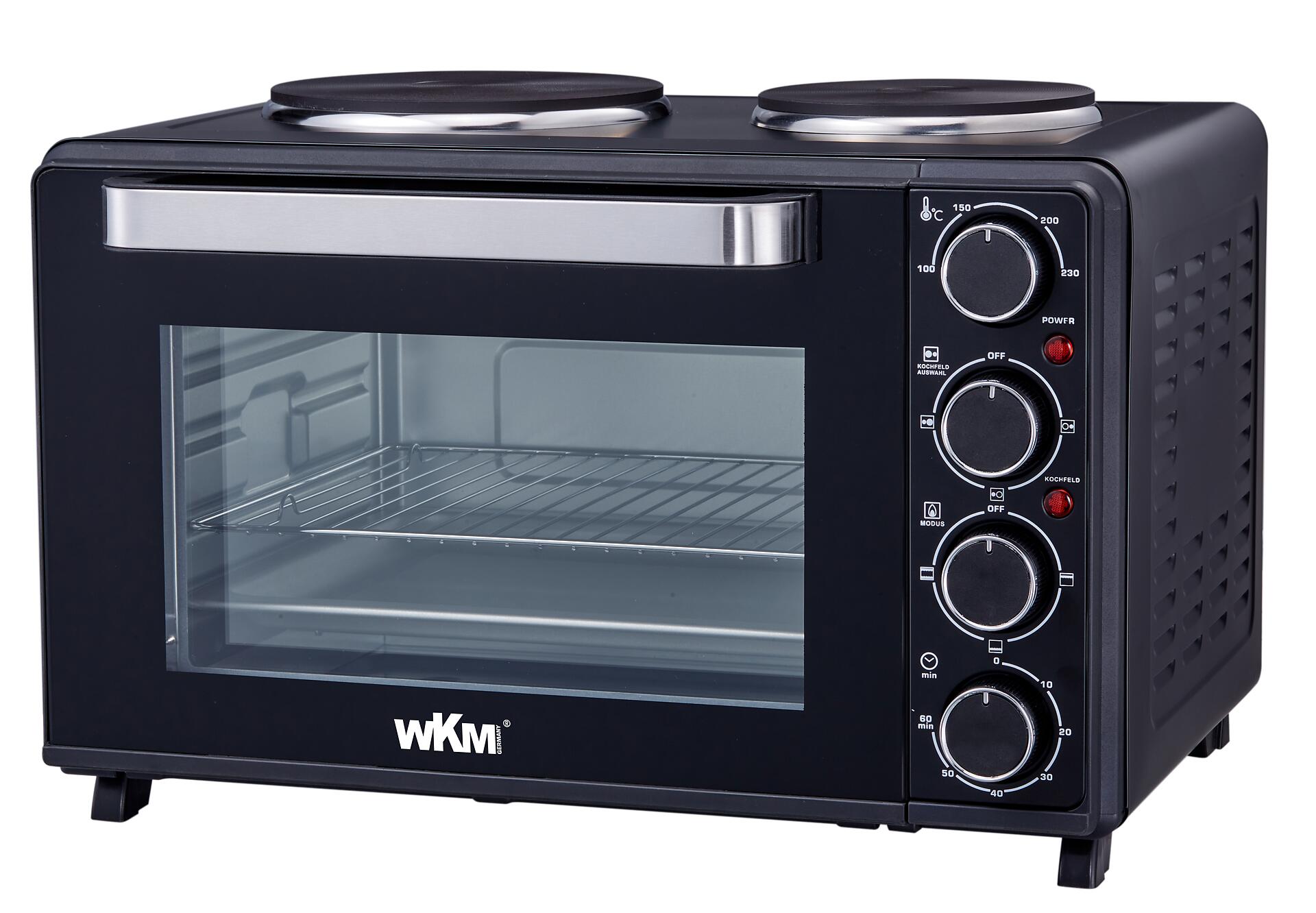 WKM Backofen TO-3200.30L schwarz Metall B/H/L: ca. 43,3x39x56,1 cm