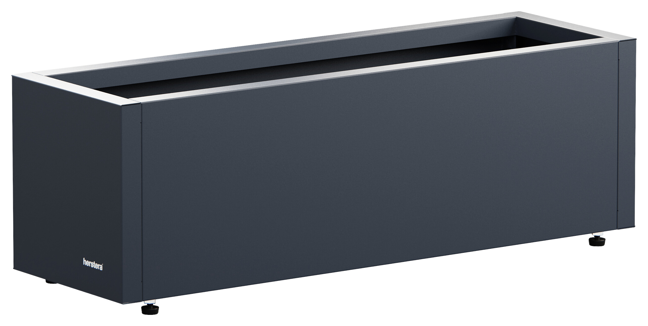 Herstera Garden Pflanzkübel Cube anthrazit Metall B/H/L: ca. 80x25x25 cm