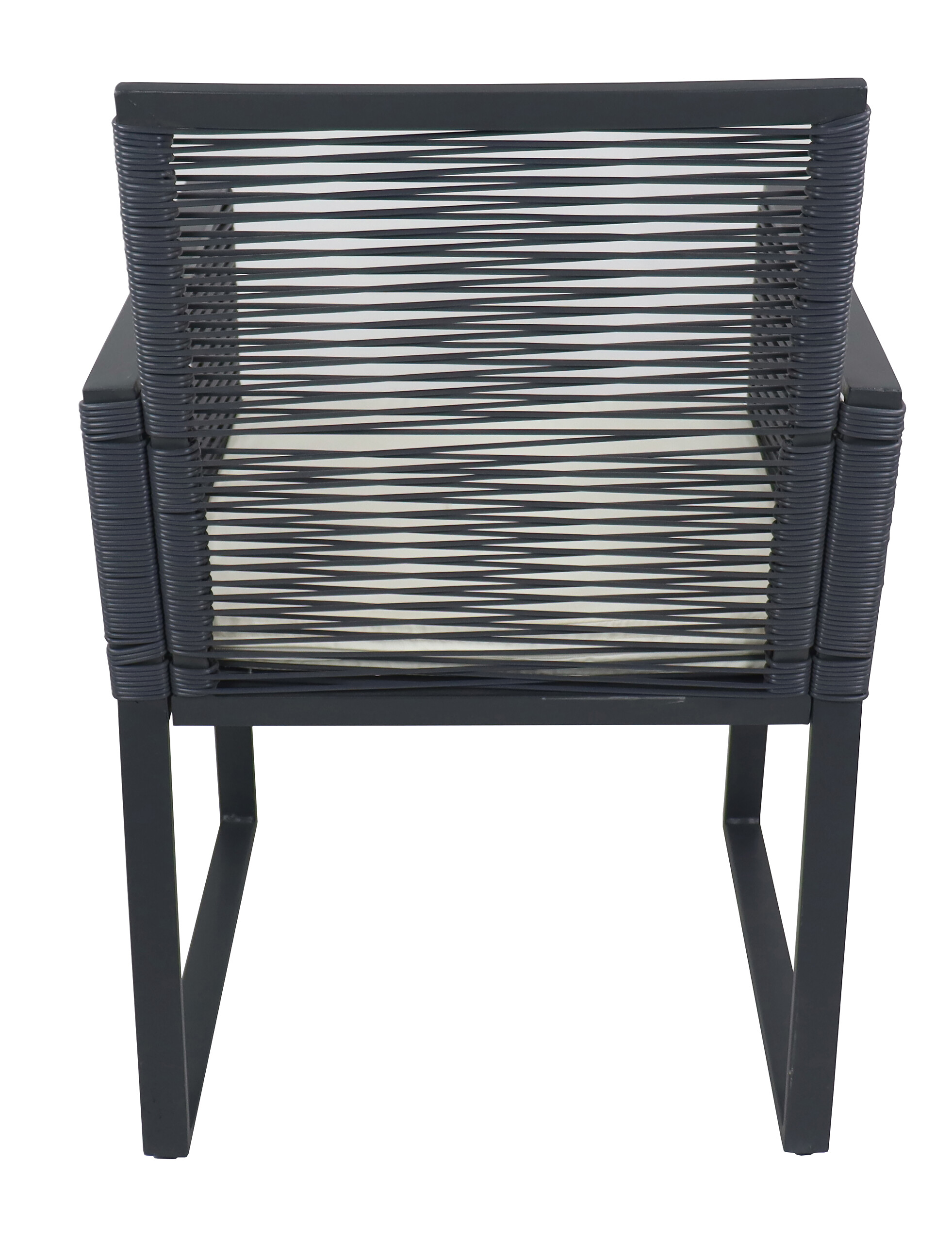 VCM Gartensitzgruppe Fidola schwarz Polyrattangeflecht B/H/L: ca. 53x86x53 cm