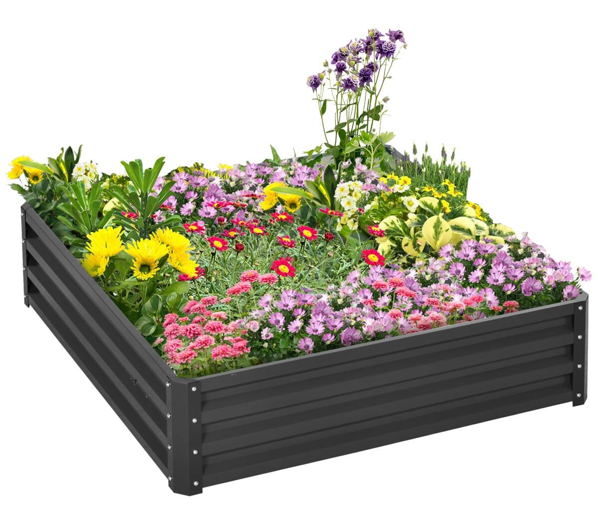 Outsunny Pflanzenbeet mit offenem Boden B/H/L: ca. 120x30x120 cm