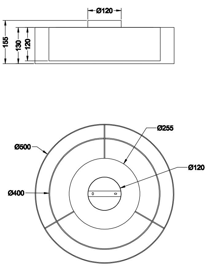 GLOBO Deckenleuchte Chloe grau Textil D: ca. 50 cm