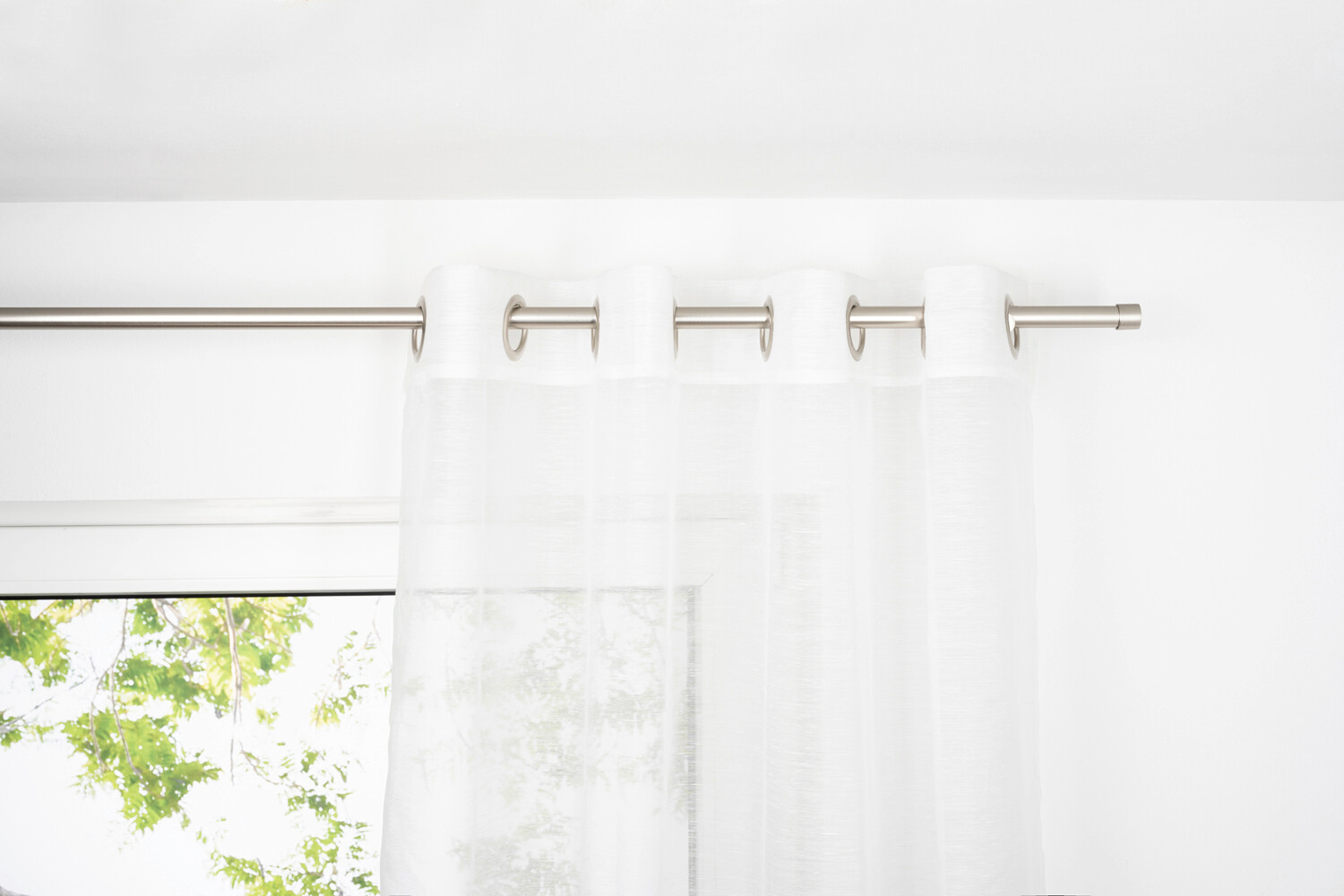 Ösenvorhang SOFT weiß B/L: ca. 135x300 cm