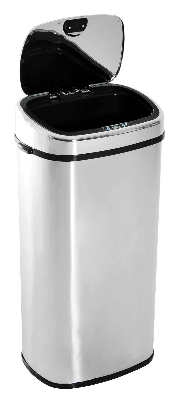 HOMCOM Mülleimer mit Sensor silber B/H/L: ca. 29,5x78x40,5 cm