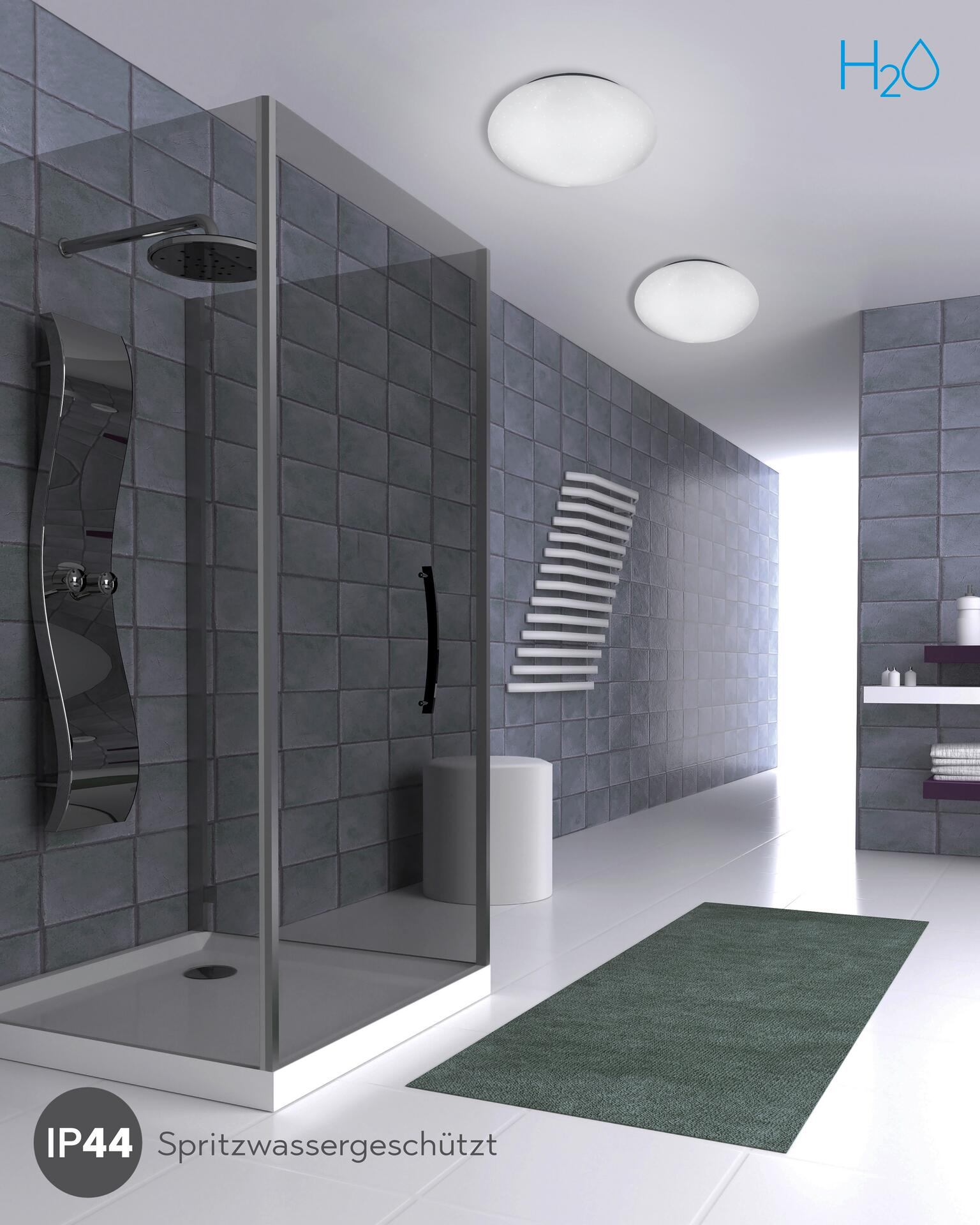 Reality Deckenleuchte Putz weiß Kunststoff H/D: ca. 9x27 cm