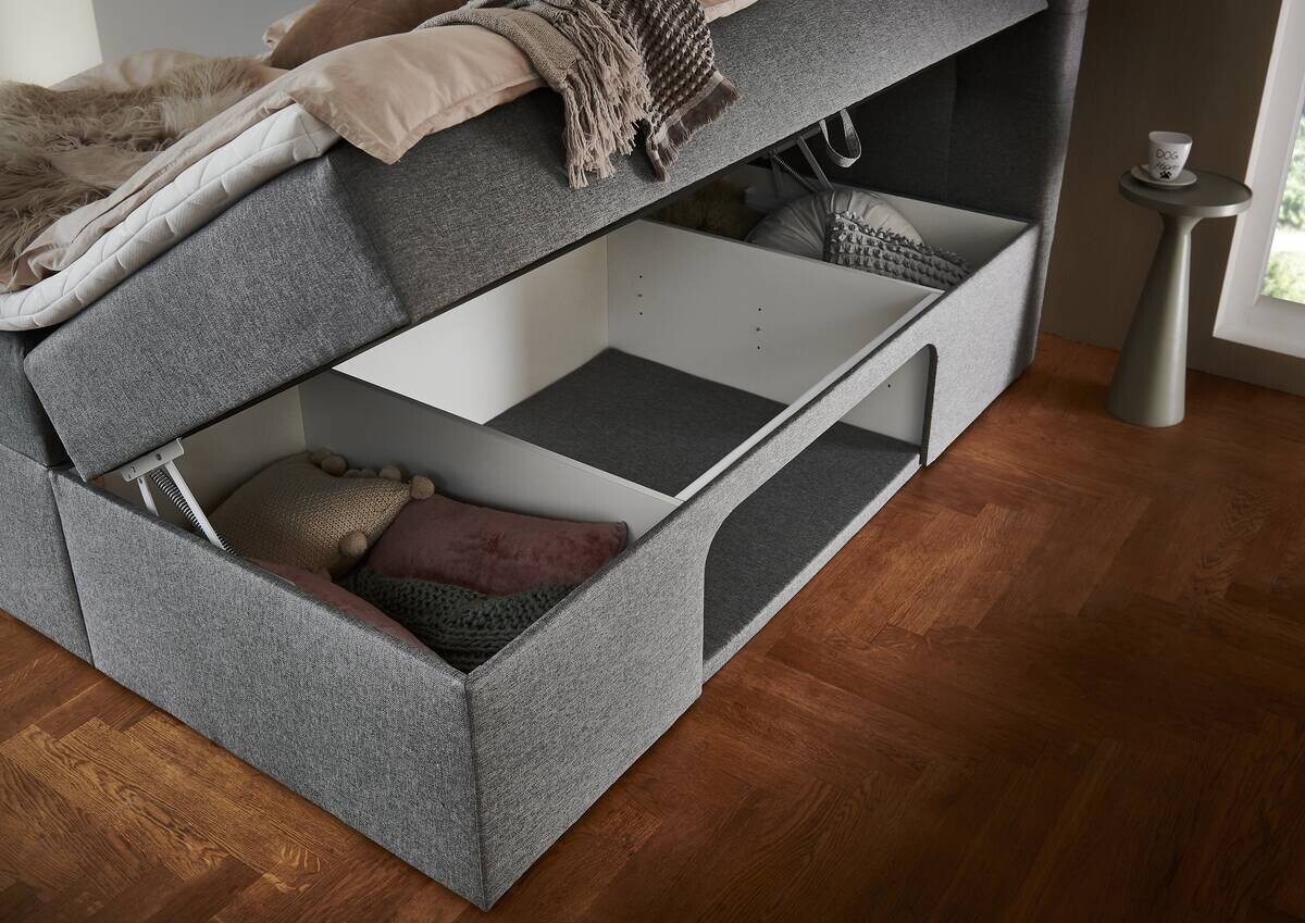 Boxbett Petty II hellgrau Liegefläche B/L: ca. 180x200 cm