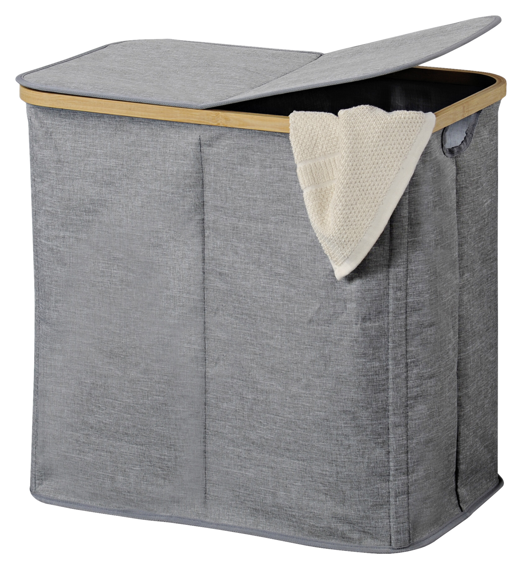 Kesper Wäschesammler grau Polyester B/H/T: ca. 54,5x50x33 cm