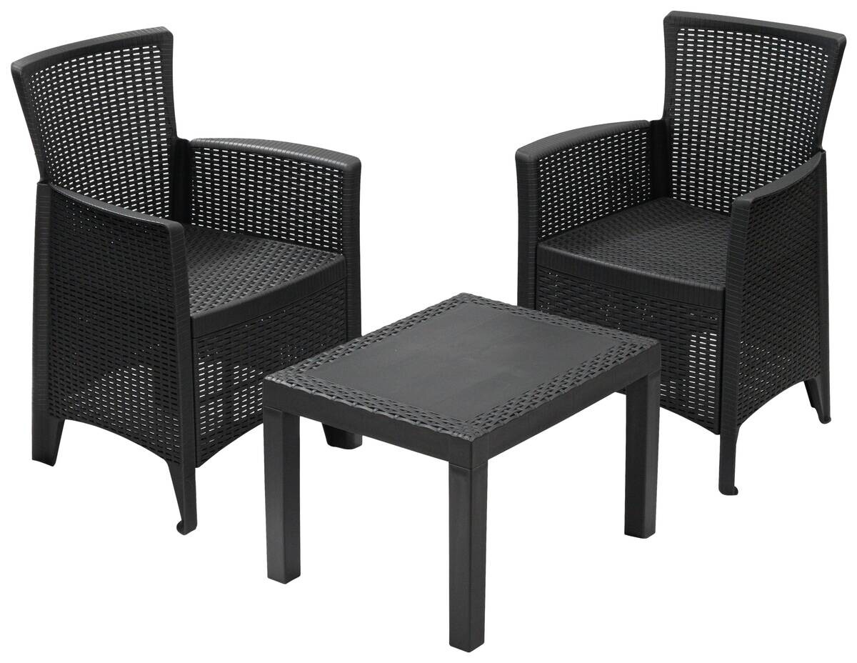 ProGarden Loungeset Forest anthrazit Polypropylen