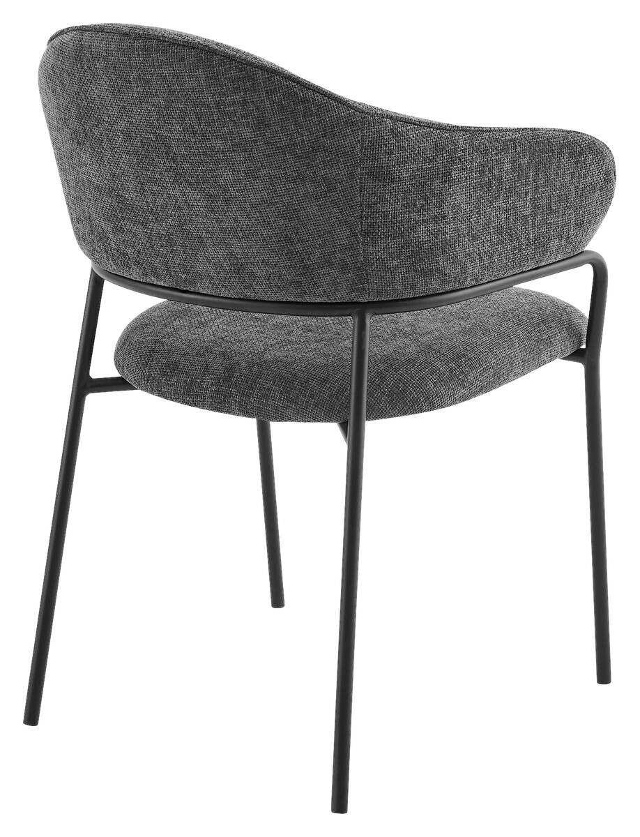 Stuhl CURVE, 2er-Set grau Stoff B/H/T: ca. 60x86x58 cm