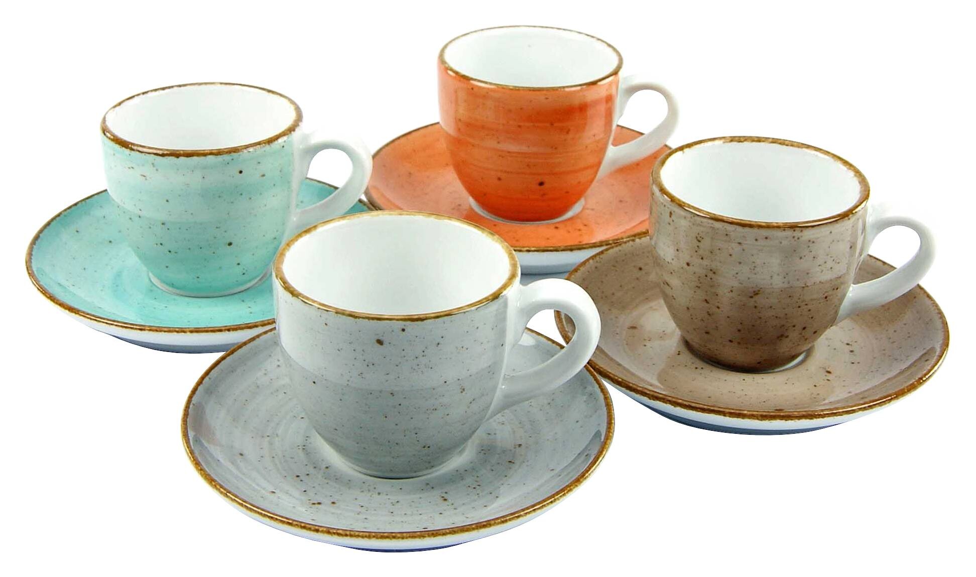 CreaTable Espresso-Set Vintage Nature multicolor Porzellan