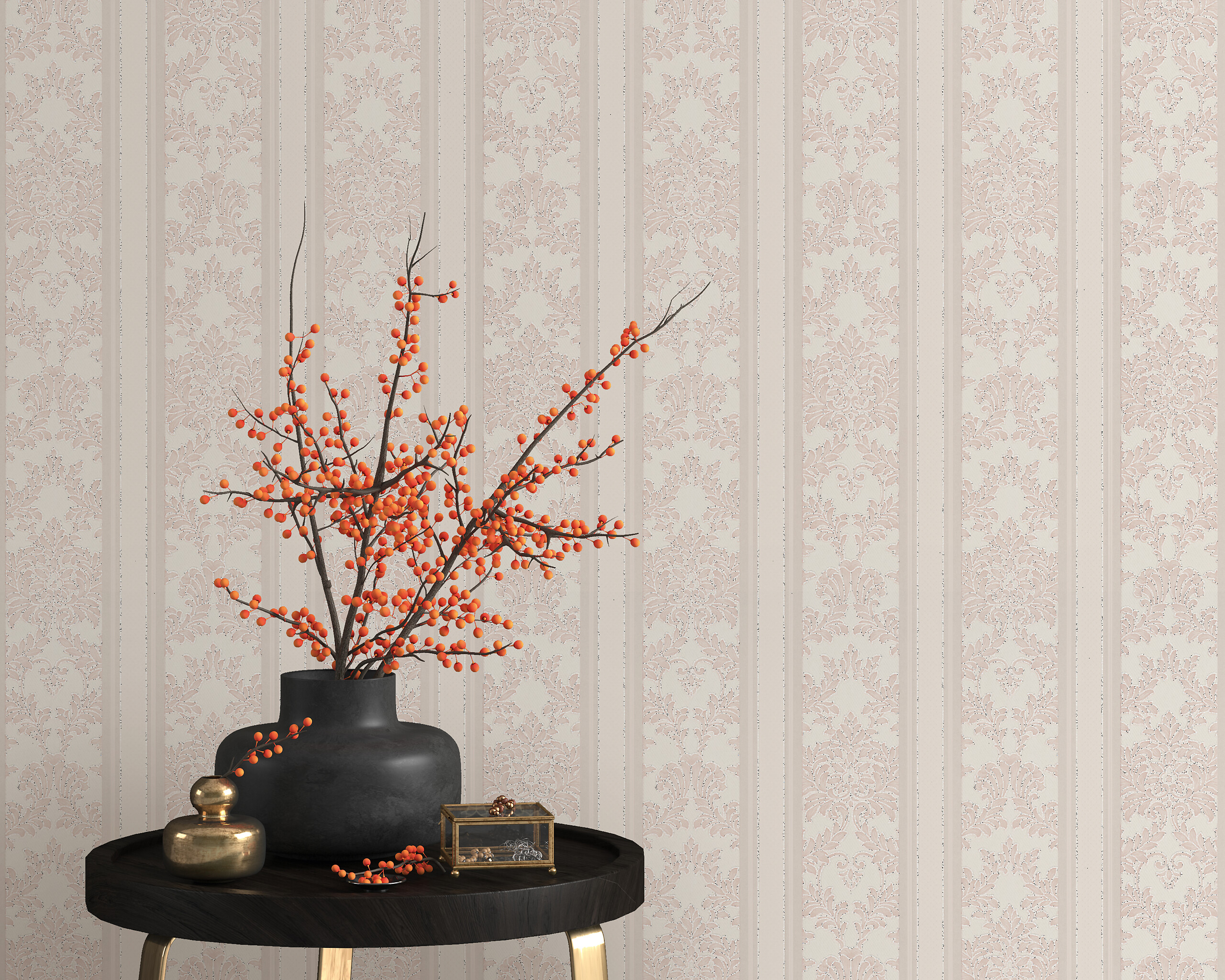 Erismann Vinyltapete Ornament beige B/L: ca. 53x1005 cm