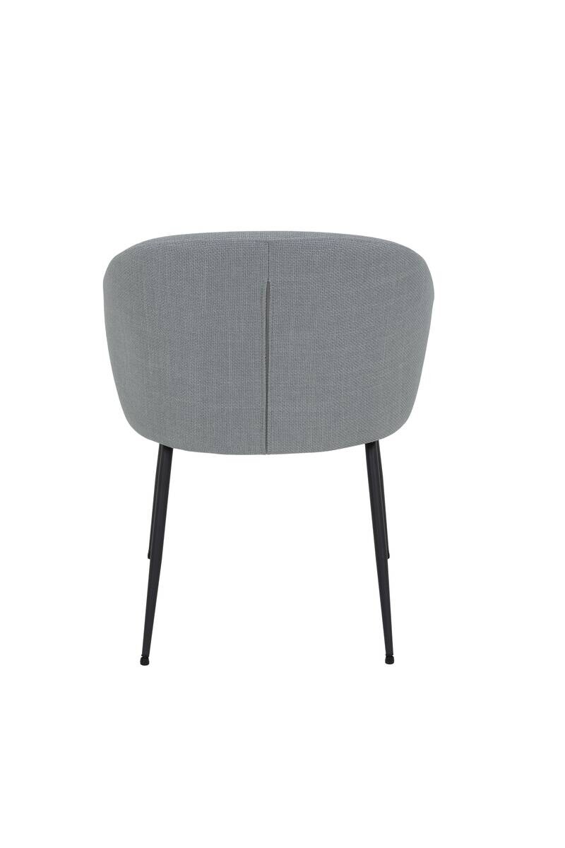 Stuhl Graz grau schwarz Microfaser Metall