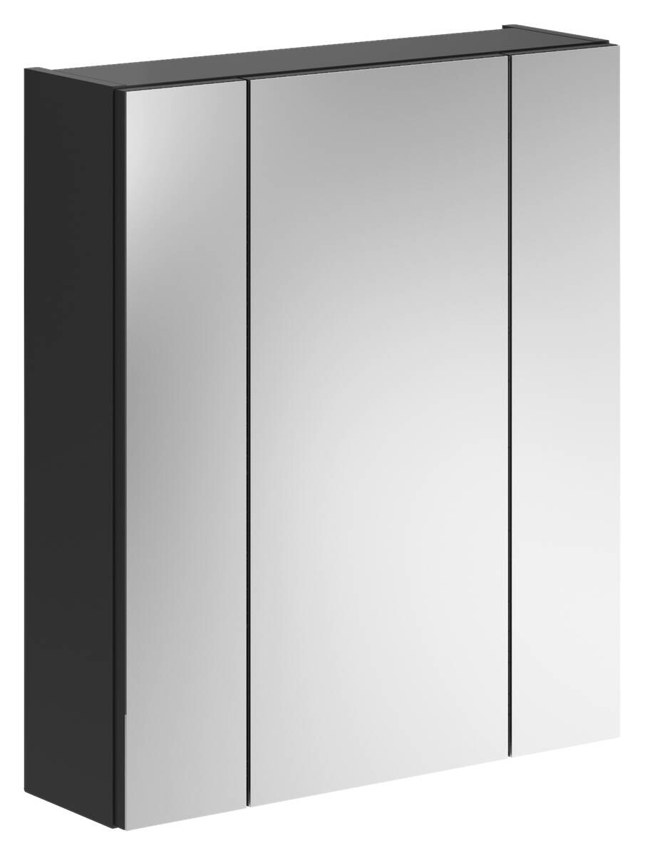 Spiegelschrank LINUS schwarz Spiegel Spanplatte B/H/T: ca. 60x70x18 cm