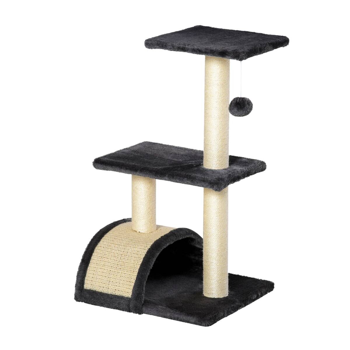 PawHut Kratzbaum grau Edelstahl B/H/L: ca. 35x40x72 cm