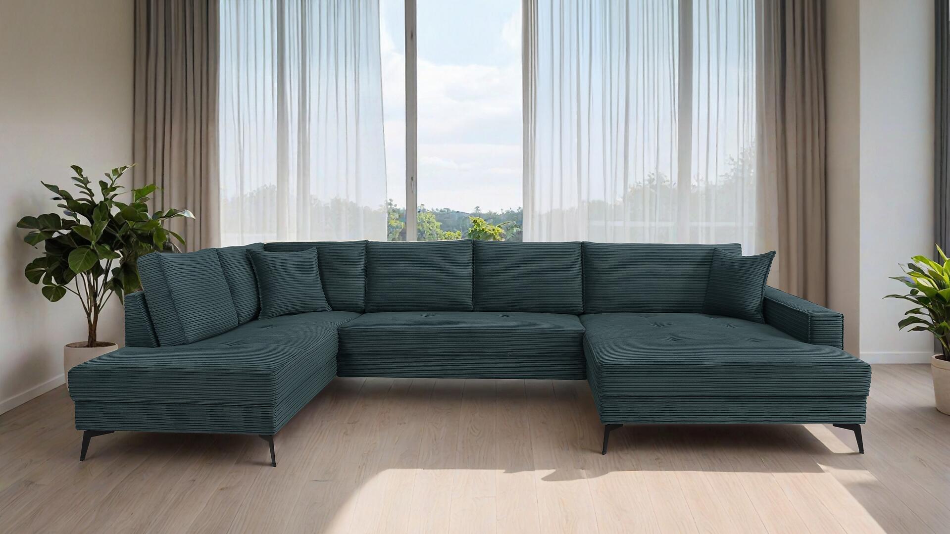 Wohnlandschaft Zero azur Microfaser B/H/T: ca. 362x86x195 cm Wohnlandschaft Zero azur Microfaser B/H/T: ca. 362x86x195 cm