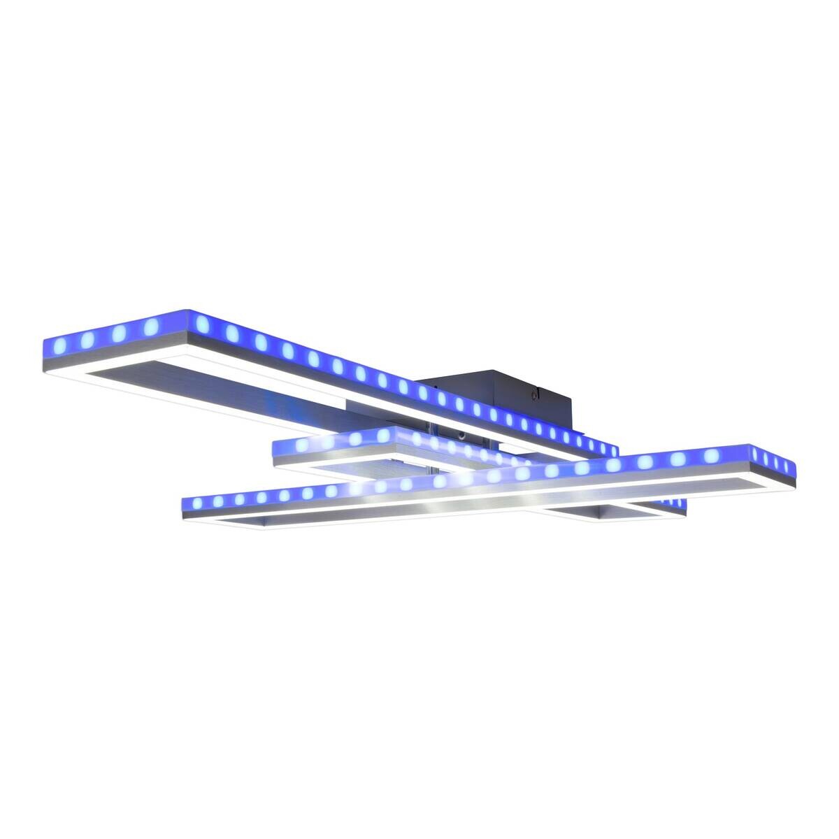 Näve Leuchten Deckenleuchte 1403060 Alu Kunststoff Metall B/H/T: ca. 60x11x95 cm null 6 Brennstellen