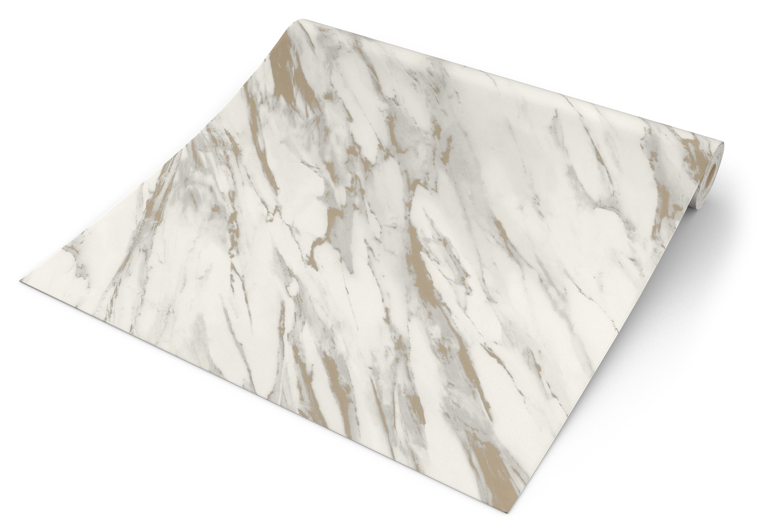 Rasch Papiertapete Marmoroptik weiß gold B/L: ca. 53x1005 cm