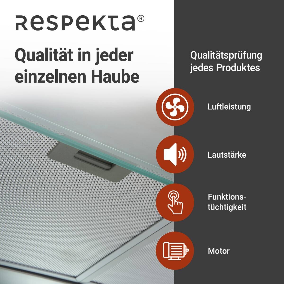 Respekta Dunstabzugshaube CH1259IXCN Edelstahl Edelstahl B/H/T: ca. 59,8x14x50 cm