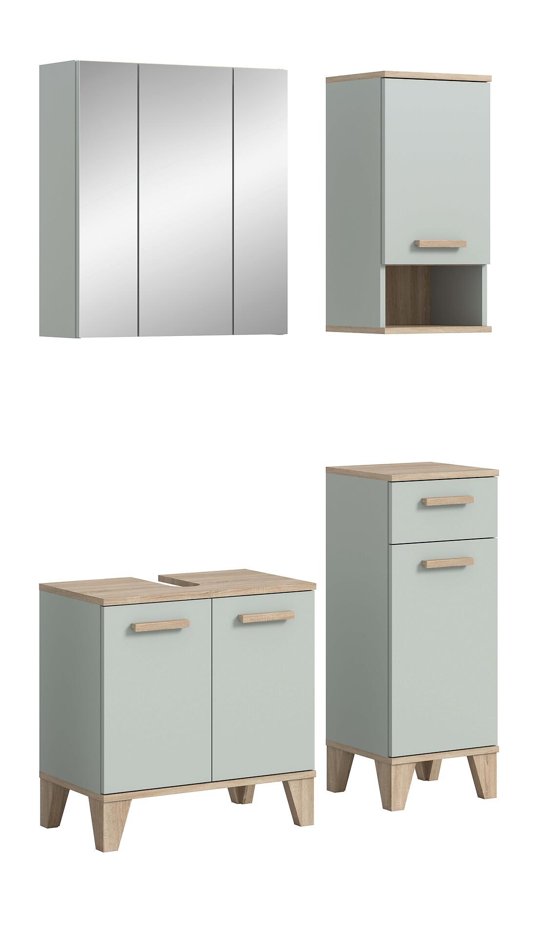 Badezimmer-Set STAR hellgrün Eiche hell Nachbildung B/H/T: ca. 109x190x34 cm Badezimmer-Set STAR hellgrün Eiche hell Nachbildung B/H/T: ca. 109x190x34 cm