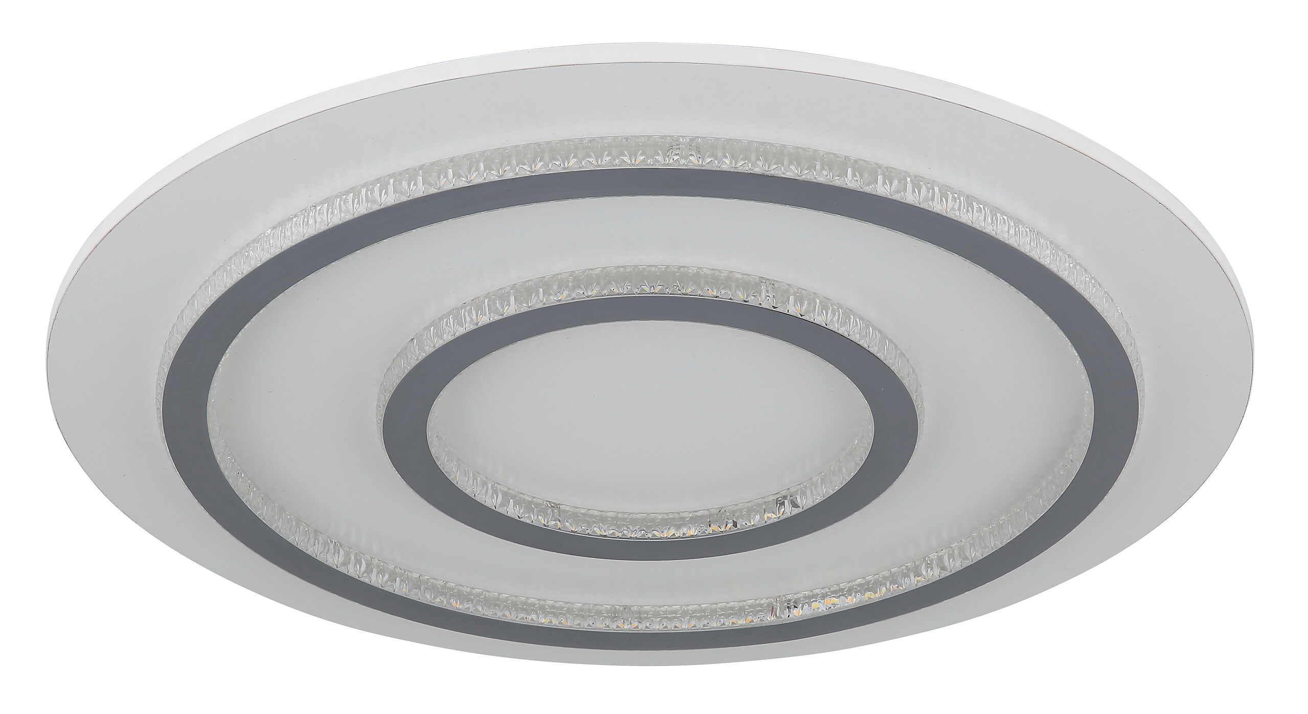 GLOBO LED-Deckenleuchte klar hellgrau weiß Kunststoff Metall H/D: ca. 6x55 cm 1 Brennstellen