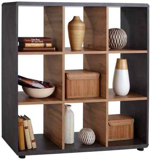 Regal Fontana New Beton dunkel Optik Eiche Wotan Nachbildung Eiche Wotan Nachbildung Eiche Wotan Nachbildung B/H/T: ca. 109x110x35 cm