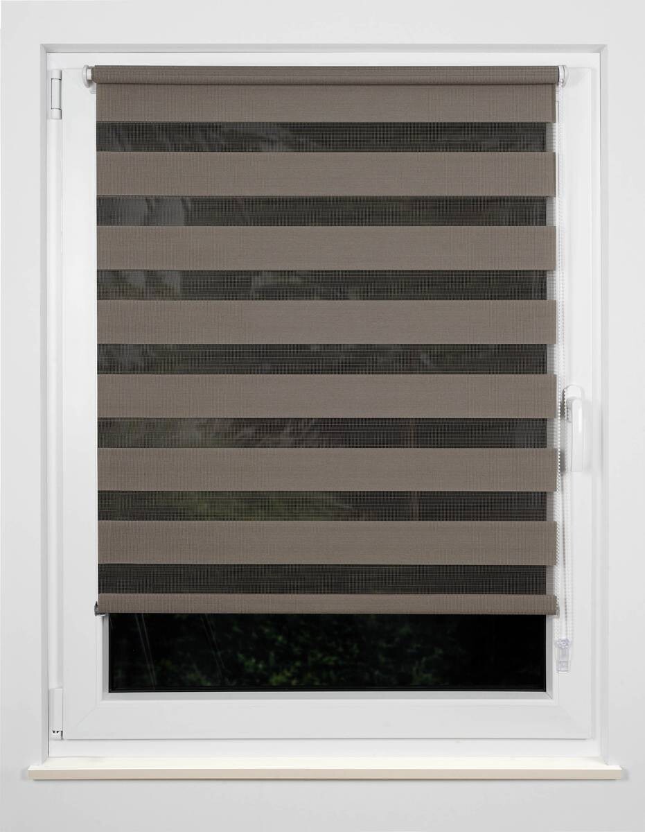 Doppelrollo Just braun B/L: ca. 60x160 cm