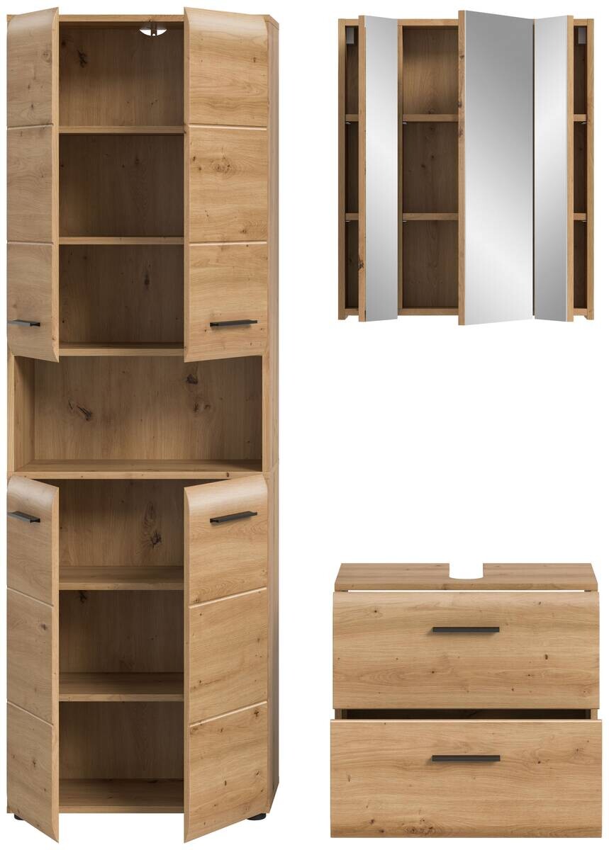 Badezimmer-Set Ice Artisan Oak Nachbildung B/H/T: ca. 135x185x30 cm