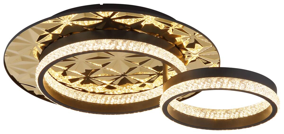 GLOBO LED-Deckenleuchte gold schwarz Metall Aluminium Edelstahl B/H/L: ca. 40x14x50,5 cm 1 Brennstellen