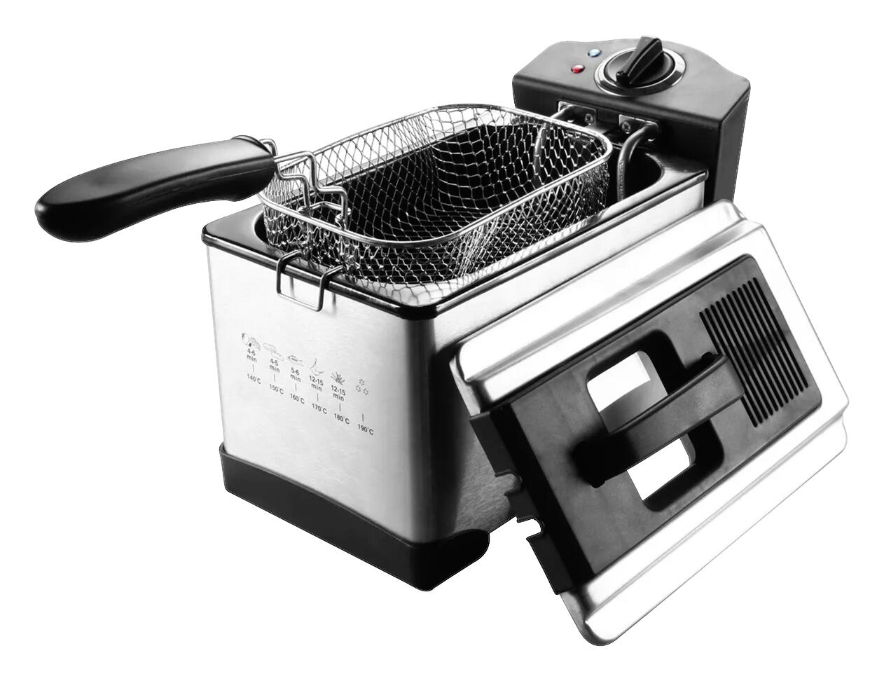 Elta Edelstahl-Fritteuse DF-2100.3 schwarz Edelstahl B/H/T: ca. 18x25x33 cm ca. 3 l